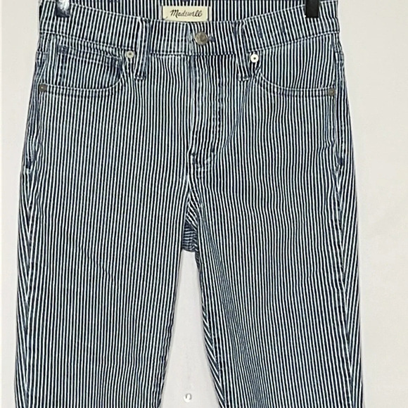 Madewell 9" Mid-Rise Skinny Jeans in Piper Stripe - Size 25 - Picture 3 of 7